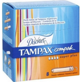 Tampax Compak Super Plus dámské tampony s aplikátorem 8 kusů