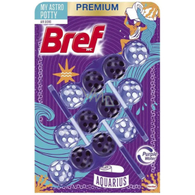 Bref Premium Air Signs 4 Aquarius WC blok pro hygienickou čistotu a svěžest Vaší toalety, zbarvuje vodu 3 x 50 g