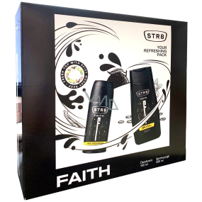 Str8 Faith deodorant sprej 150 ml + sprchový gel 250 ml, kosmetická sada pro muže