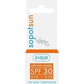 Ziaja Sopot Sun SPF 30 opalovací krém na rty a znamínka vysoká ochrana 15 ml