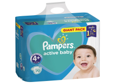 Pampers Giant Pack Active Baby Maxi 4+ 10 - 15 kg jednorázové plenky 70 kusů