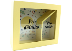 Albi Pokladnička v rámečku Duo Pro rodiče a pro děťátko 16 x 5,5 x 4 cm