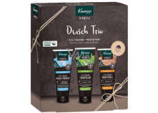 Kneipp Ranní budíček 2v1 sprchový gel 75 ml + Ledové osvěžení 2v1 sprchový gel 75 ml + Plný síly 2v1 sprchový gel 75 ml, kosmetická sada pro muže