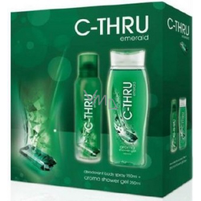 C-Thru Emerald deodorant sprej 150 ml + sprchový gel 250 ml, kosmetická sada