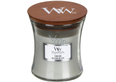 WoodWick Fireside - Oheň v krbu vonná svíčka s dřevěným knotem a víčkem sklo malá 85 g