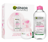 Garnier Skin Naturals Rose Cream pleťový krém 50 ml + Skin Naturals All-in 1 micelární voda 400 ml, kosmetická sada pro ženy