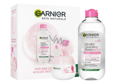 Garnier Skin Naturals Rose Cream pleťový krém 50 ml + Skin Naturals All-in 1 micelární voda 400 ml, kosmetická sada pro ženy