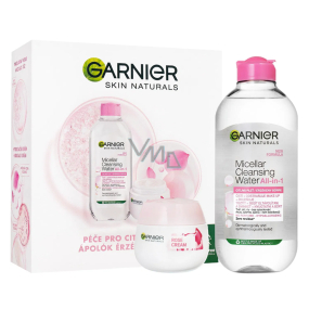 Garnier Skin Naturals Rose Cream pleťový krém 50 ml + Skin Naturals All-in 1 micelární voda 400 ml, kosmetická sada pro ženy