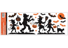 Okenní fólie bez lepidla s glitry Halloween 59 x 21 cm č.4