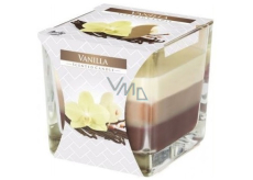 Bispol Vanilla - Vanilka tříbarevná vonná svíčka sklo, doba hoření 32 hodin 170 g