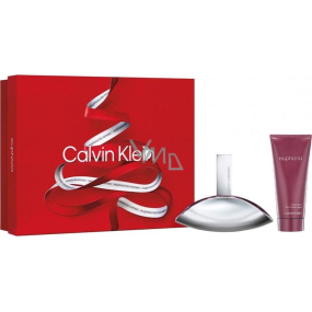 Calvin Klein Euphoria parfémovaná voda pro ženy 100 ml + tělové mléko 100 ml, dárková sada pro ženy