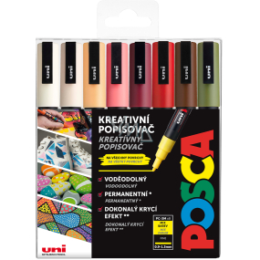 Posca Univerzální sada akrylátových popisovačů 0,9 - 1,3 mm Autumn mix zemitých tónů 8 kusů PC-3M