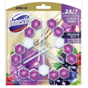 Domestos Aroma Lux Hibiscus Oil & Wild Berries WC závěs 3 x 55 g