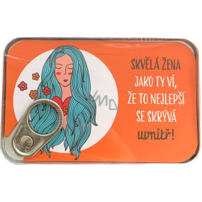 Albi Plechová kapsa na peníze Skvělá žena jako ty ví, že to nejlepší se skrývá uvnitř! 11 x 7 cm