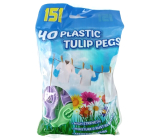 Kolíčky Tulipán na prádlo plastové 40 kusů