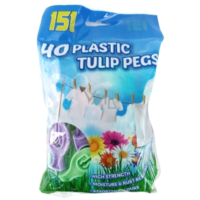 Kolíčky Tulipán na prádlo plastové 40 kusů