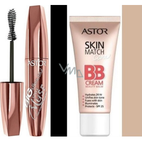 Astor Big & Beautiful Style Muse řasenka 800 Black 12 ml + Astor SkinMatch Care 5v1 SPF25 BB krém 100 Ivory 30 ml