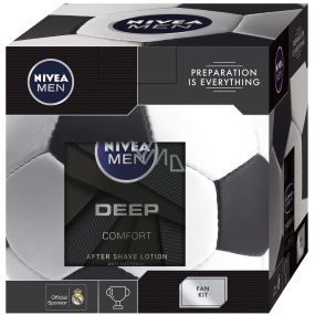 Nivea Men Preparation Deep voda po holení 100 ml + Deep sprchový gel 250 ml + Deep kuličkový antiperspirant 50 ml + Men krém 150 ml, kosmetická sada