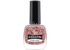 Golden Rose Keratin Nail Color Glitter lak na nehty 408 10,5 ml