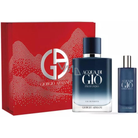 Giorgio Armani Acqua di Gio Profondo parfémovaná voda 100 ml + parfémovaná voda 15 ml, dárková sada pro muže