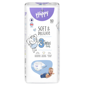 Bella Happy Midi 3 5 - 9 kg plenkové kalhotky pro děti 50 kusů