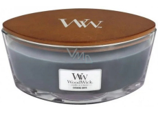 WoodWick Evening Onyx - Večerní Onyx vonná svíčka s dřevěným širokým knotem a víčkem sklo loď 453 g