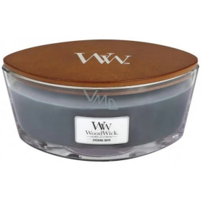 WoodWick Evening Onyx - Večerní Onyx vonná svíčka s dřevěným širokým knotem a víčkem sklo loď 453 g