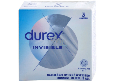 Durex Invisible Extra Thin Extra Sensitive kondomy extra tenké, extra citlivé nominální šířka: 54 mm 3 kusy