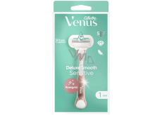 Gillette Venus Deluxe Smooth Sensitive Rosegold holicí strojek s 5 břity + náhradní hlavice 1 kus pro ženy