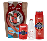 Old Spice Captain deodorant stick 50 ml + 3v1 sprchový gel na tvář, tělo a vlasy 250 ml + voda po holení 100 ml + dřevěný soudek, kosmetická sada pro muže