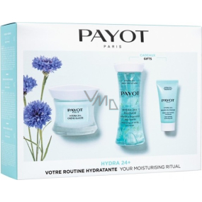 Payot Hydra24+ Creme Glacee hydratační krém pro normální až suchou pleť 50 ml + Essence vyhlazující hydratační voda pro přípravnou péči podkladová 125 ml + Baume En Masque super hydratační povzbuzující maska 15 ml, kosmetická sada 2022