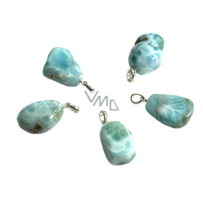 Larimar troml přívěs, přírodní kámen cca 2,6cm, klid-mír-vyrovnanost