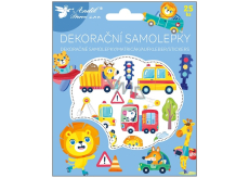 Samolepky dekorační Transport 13 x 15,5 cm 25 kusů