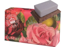 English Soap Summer Rose - Letní růže přírodní parfémované toaletní mýdlo s bambuckým máslem 240 g