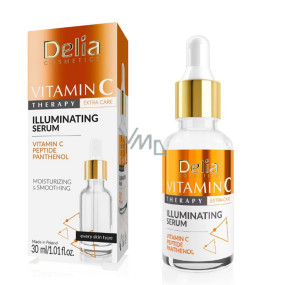 Delia Cosmetics Vitamin C Therapy rozjasňující hydratační pleťové sérum vyhlazující 30 ml