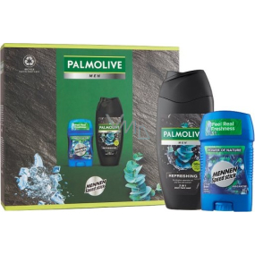 Palmolive Men Refreshing 3v1 sprchový gel na tělo, tvář a vlasy 250 ml + Mennen Speed Stick Power of Nature Avalanche deodorant stick 60 g, kosmetická sada pro muže