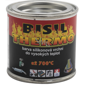 Bisil Thermo silikonová žáruvzdorná vyrchní barva černá 80 g