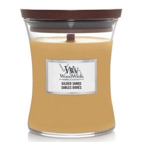 WoodWick Gilded Sands - Zlatavé písky vonná svíčka s dřevěným knotem a víčkem sklo střední 275 g