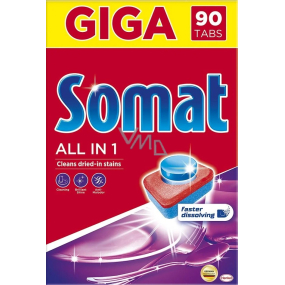 Somat All in 1 Extra tablety do myčky na nádobí 90 kusů