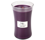 WoodWick Spiced Blackberry - Pikantní ostružina vonná svíčka s dřevěným knotem a víčkem sklo velká 609 g