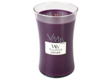 WoodWick Spiced Blackberry - Pikantní ostružina vonná svíčka s dřevěným knotem a víčkem sklo velká 609 g