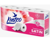 Linteo Satin toaletní­ papír 130 útržků 3 vrstvý 15 m 8 kusů