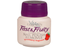 Easy Nails Fast & Fruity odlakovač na nehty s houbičkou Jahoda 50 ml