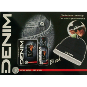 Denim Black voda po holení 100 ml + deodorant sprej 150 ml + čepice, kosmetická sada