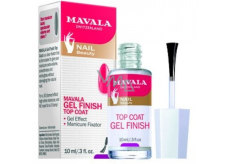 Mavala Gel Finish Top Coat svrchní lak s gelovým efektem brání odštěpování nehtů a předčasnému olupování laku 10 ml