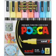 Posca Univerzální sada akrylátových popisovačů 0,9 - 1,3 mm Mix pastelových barev 8 kusů PC-3M