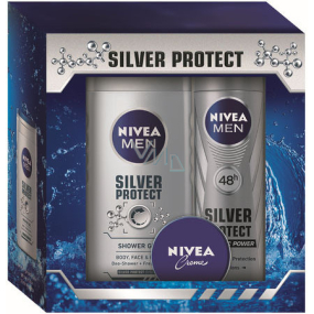 Nivea Men Silver antiperspirant sprej 150 ml + Pure Impact sprchový gel 250 ml + krém 30 ml kosmetická sada