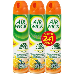 Air Wick Anti Tabac 100% přírodní hnací plyn sprej 3 x 240 ml