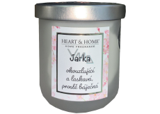 Heart & Home Svěží prádlo sójová vonná svíčka se jménem Jarka 110 g