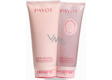 Payot Rituel Douceur Creme Nourrissante vyživující a rozjasňující tělový krém s růženínem 200 ml + Granité Exfoliante Corps dvojitý tělový peeling s růženínem 200 ml, Promo duo set 2023